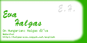 eva halgas business card